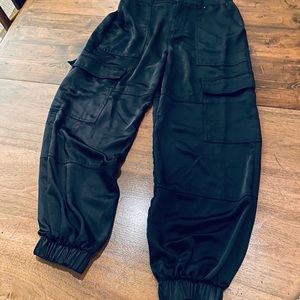 Target Black Satin-y Joggers